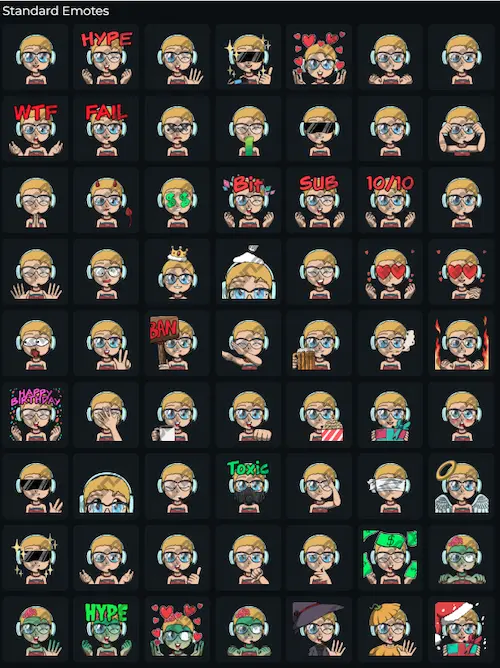 own3d emotes de pago predefinidos para twitch